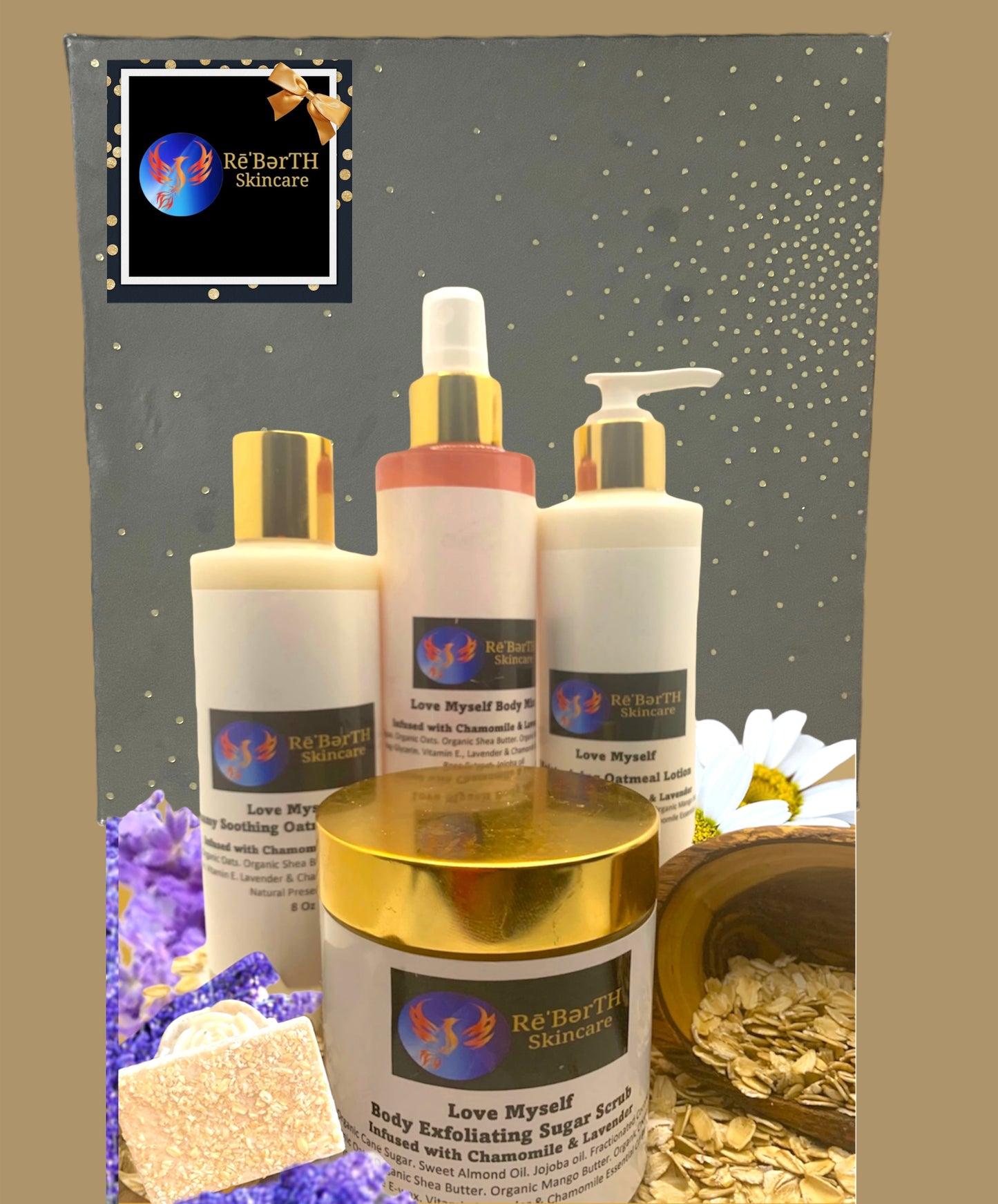 Love Myself Oatmeal Bundle Set Infused with chamomile and Lavender